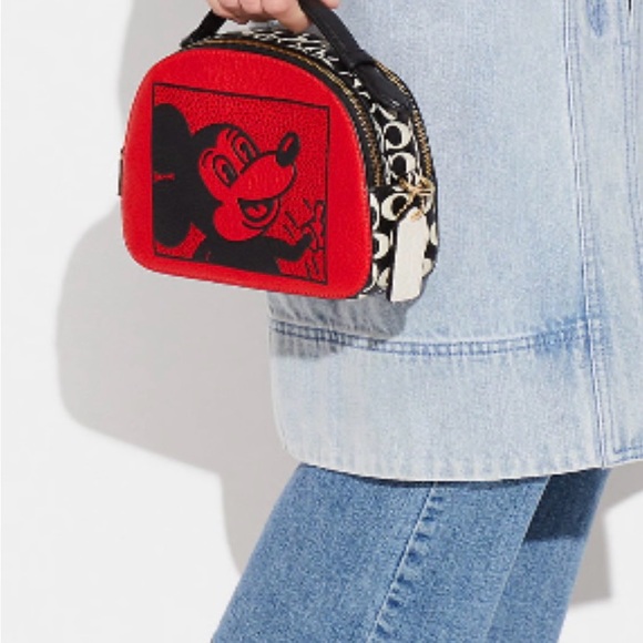 Coach Keith Haring Mickey Serena Crossbody Bag - Picture 5 of 8